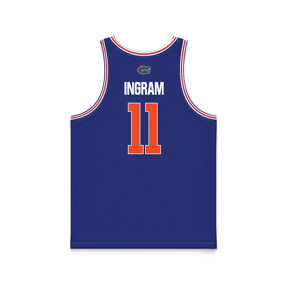 Florida - NCAA Men's Basketball : CJ Ingram - NCAA® March Madness® National Champions Blue Basketball Jersey-1