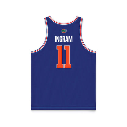 Florida - NCAA Men's Basketball : CJ Ingram - NCAA® March Madness® National Champions Blue Basketball Jersey-1
