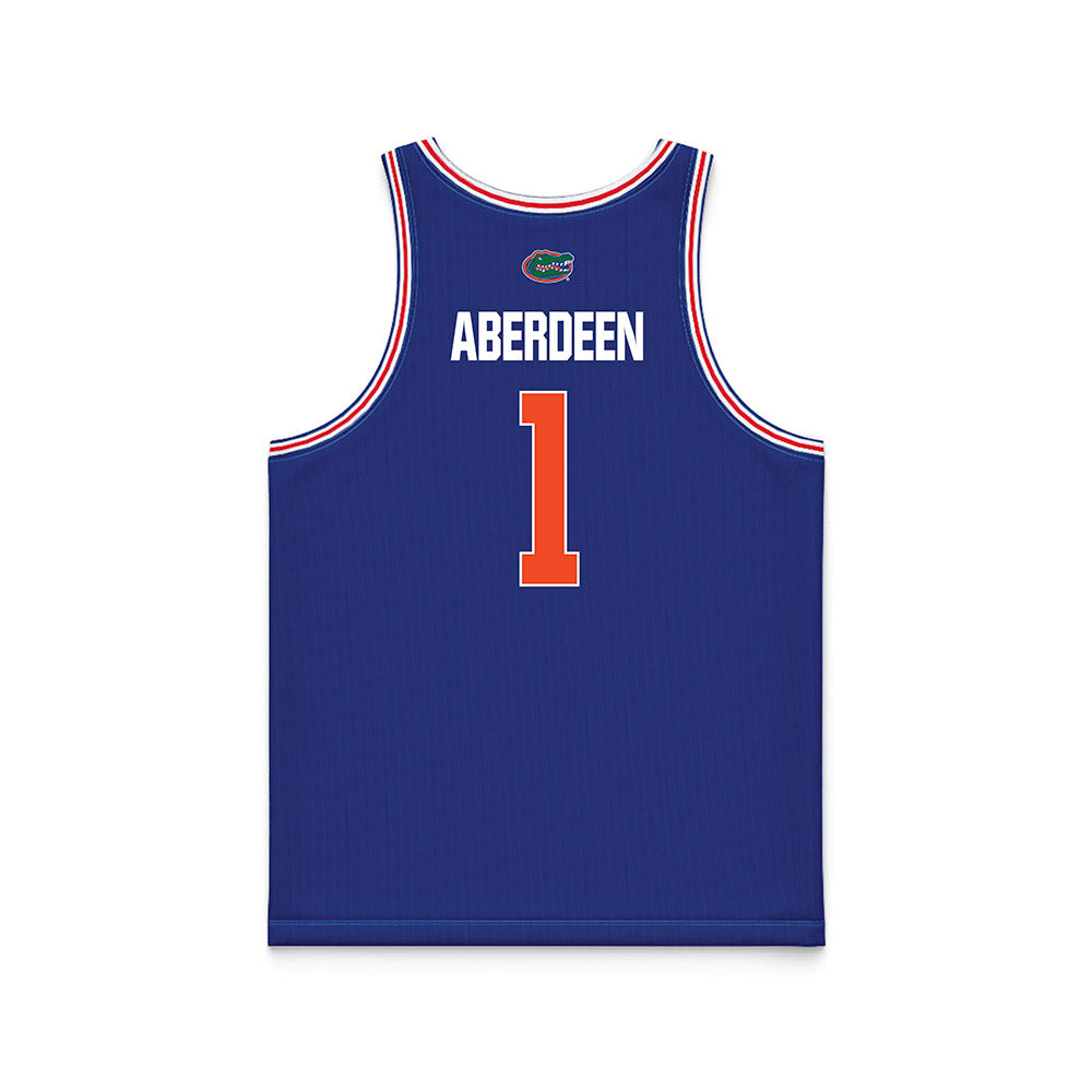 Florida - NCAA Men's Basketball : Denzel Aberdeen - NCAA® March Madness® National Champions Blue Basketball Jersey-1