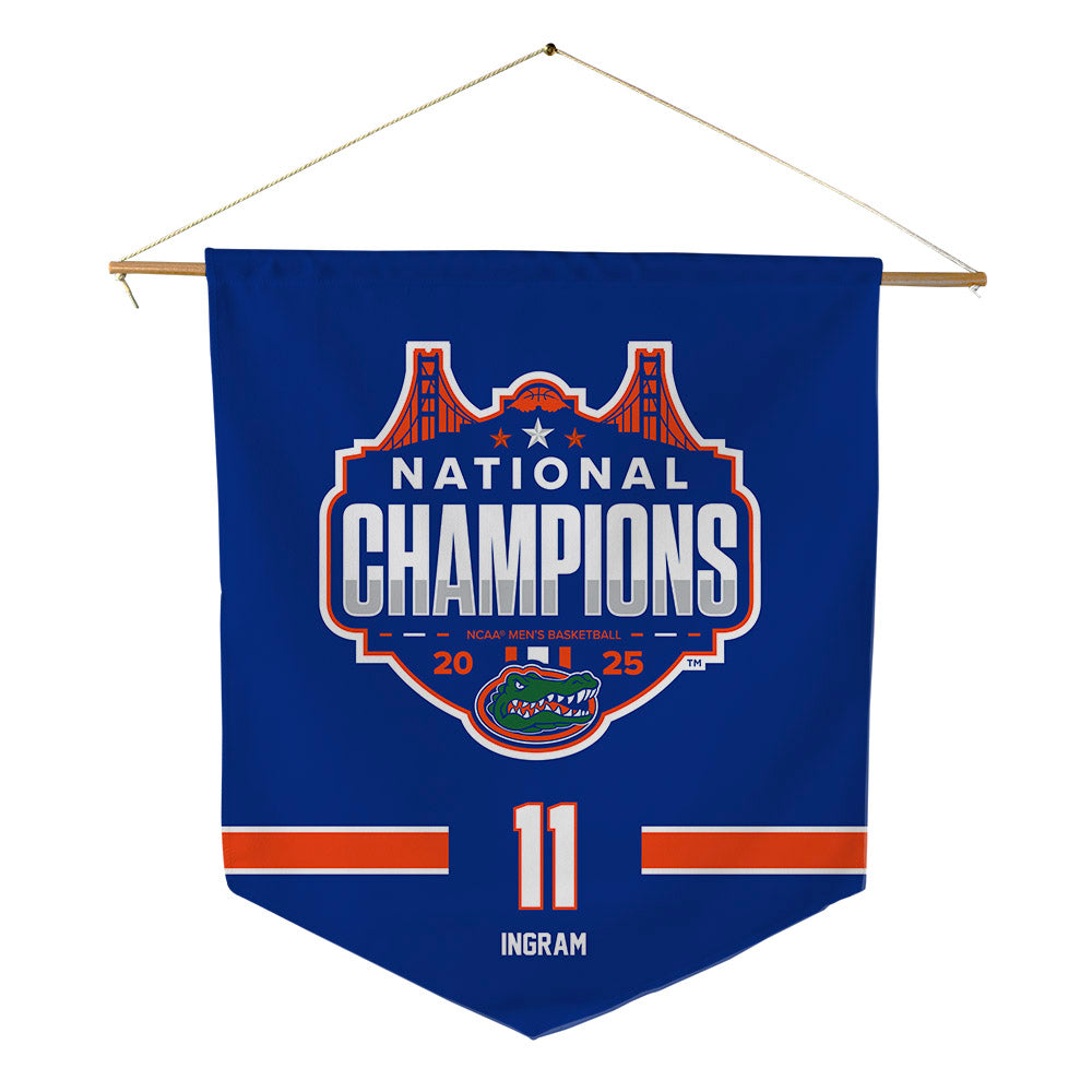 Florida - NCAA Men's Basketball : CJ Ingram - NCAA® March Madness® National Champions Pennant - 18" x 21"-0