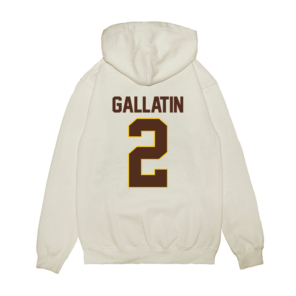 Western Michigan - NCAA Men's Ice Hockey : Grady Gallatin - Premium Hooded Sweatshirt-1