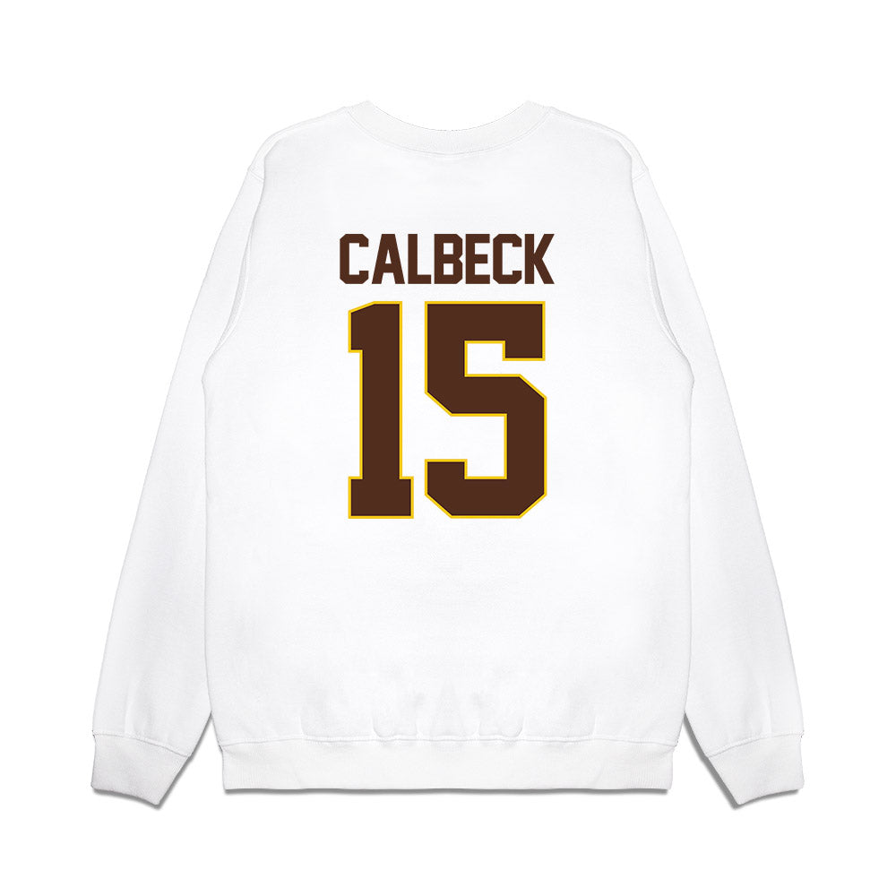 Western Michigan - NCAA Men's Ice Hockey : Alex Calbeck - Premium Crewneck Sweatshirt-1