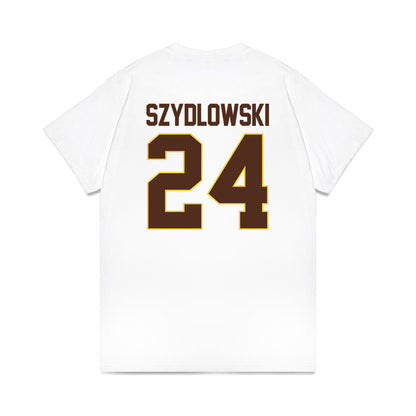 Western Michigan - NCAA Men's Ice Hockey : Garrett Szydlowski - Premium T-Shirt-1