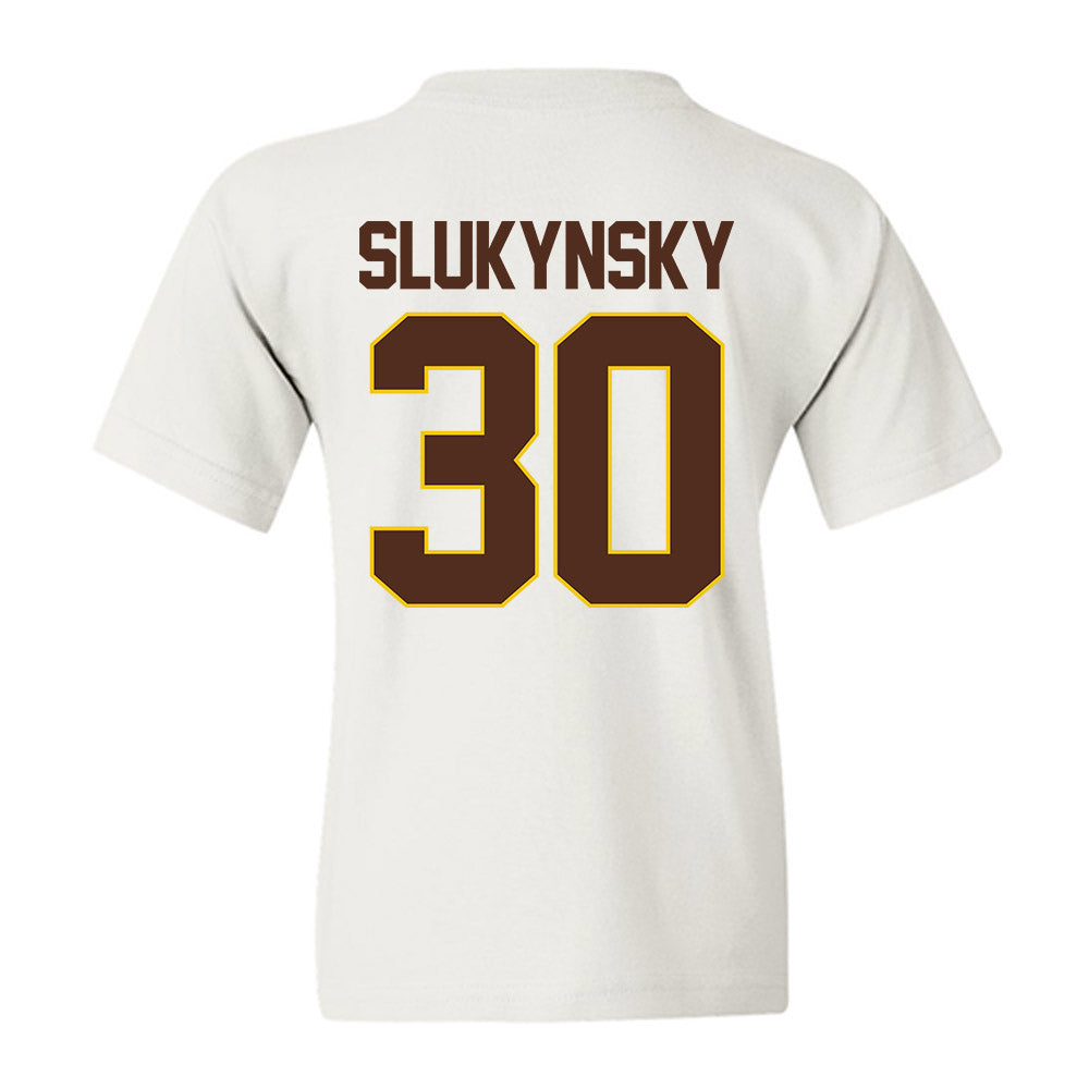 Western Michigan - NCAA Men's Ice Hockey : Hampton Slukynsky - Youth T-Shirt-1