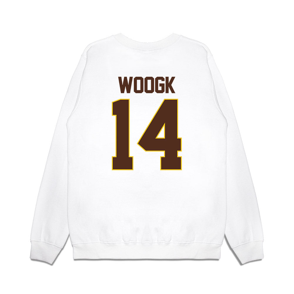 Western Michigan - NCAA Men's Ice Hockey : Colby Woogk - Premium Crewneck Sweatshirt-1