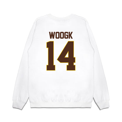 Western Michigan - NCAA Men's Ice Hockey : Colby Woogk - Premium Crewneck Sweatshirt-1