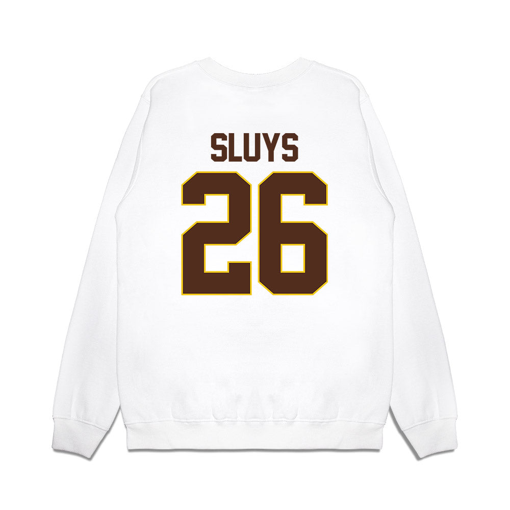 Western Michigan - NCAA Men's Ice Hockey : Jamison Sluys - Premium Crewneck Sweatshirt-1