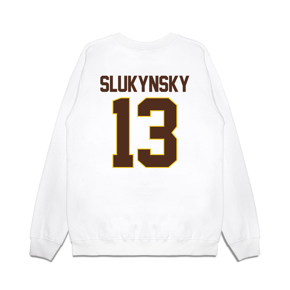 Western Michigan - NCAA Men's Ice Hockey : Grant Slukynsky - Premium Crewneck Sweatshirt-1