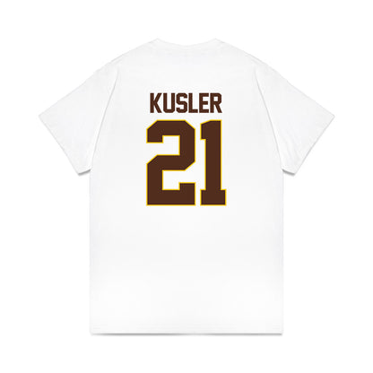 Western Michigan - NCAA Men's Ice Hockey : Ryan Kusler - Premium T-Shirt-1