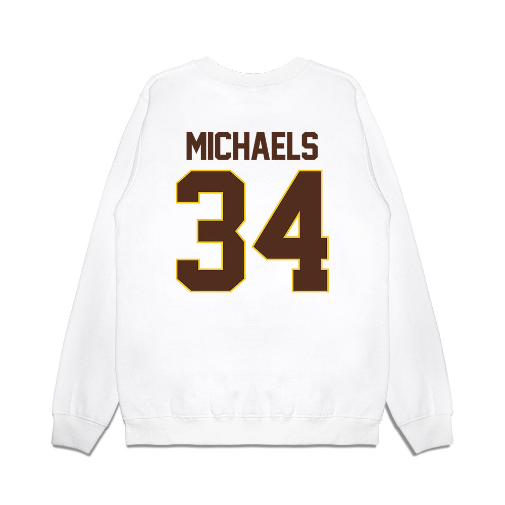 Western Michigan - NCAA Men's Ice Hockey : Owen Michaels - Premium Crewneck Sweatshirt-1