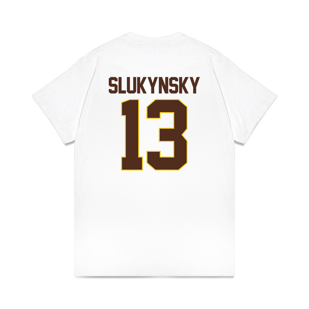Western Michigan - NCAA Men's Ice Hockey : Grant Slukynsky - Premium T-Shirt-1