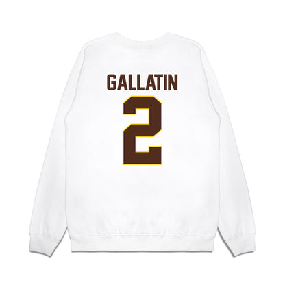 Western Michigan - NCAA Men's Ice Hockey : Grady Gallatin - Premium Crewneck Sweatshirt-1
