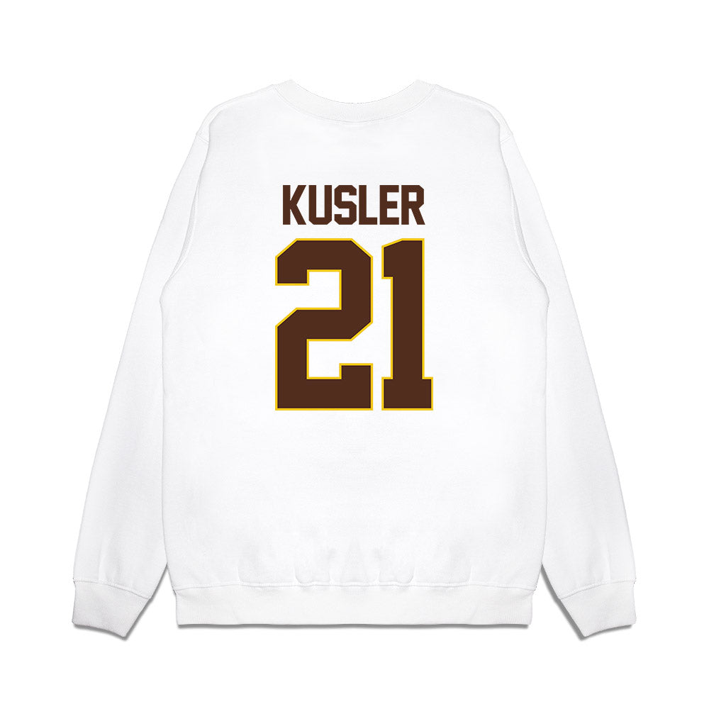 Western Michigan - NCAA Men's Ice Hockey : Ryan Kusler - Premium Crewneck Sweatshirt-1