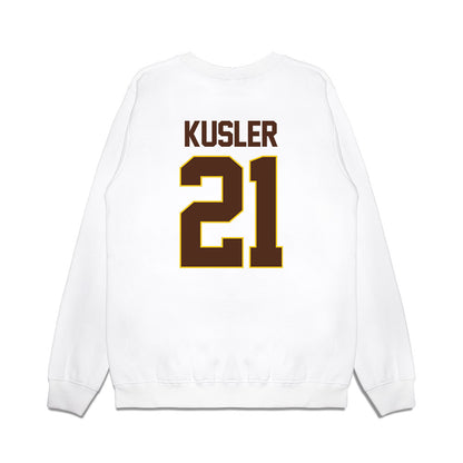 Western Michigan - NCAA Men's Ice Hockey : Ryan Kusler - Premium Crewneck Sweatshirt-1