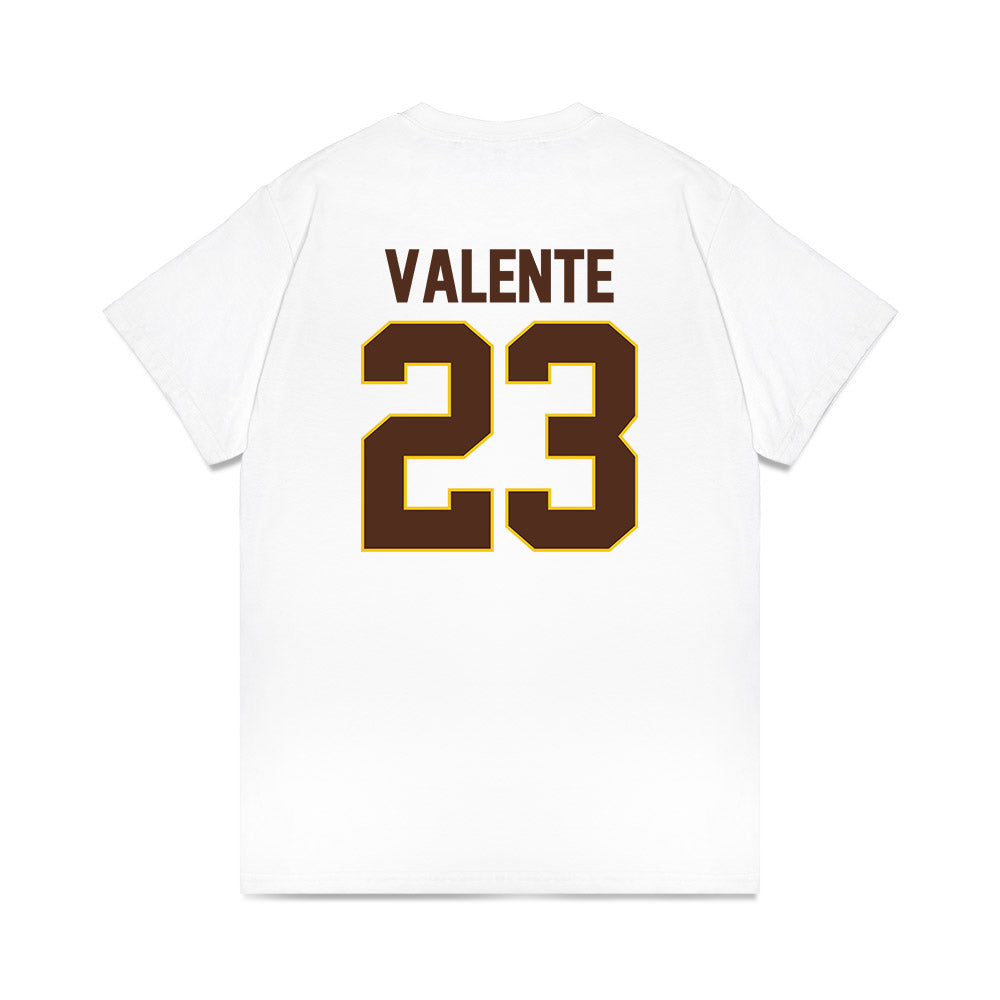 Western Michigan - NCAA Men's Ice Hockey : Liam Valente - Premium T-Shirt-1
