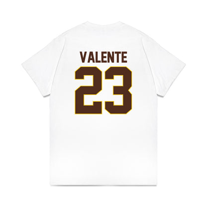 Western Michigan - NCAA Men's Ice Hockey : Liam Valente - Premium T-Shirt-1