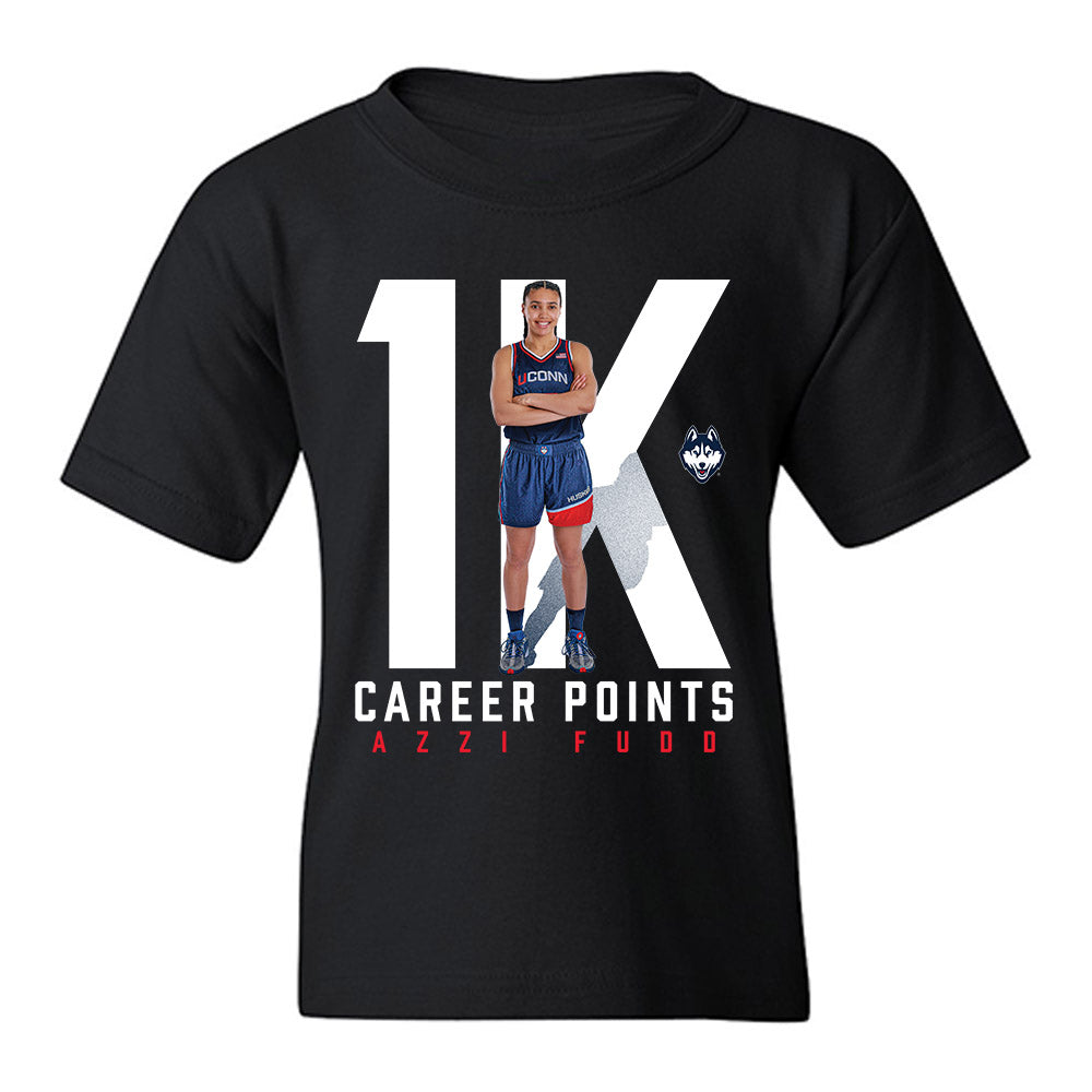 UConn - NCAA Women's Basketball : Azzi Fudd - Collage Youth T-Shirt-0