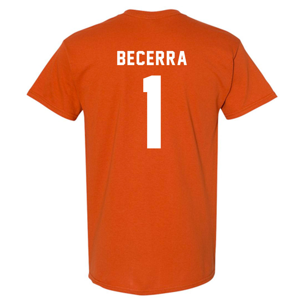 Texas - NCAA Baseball : Temo Becerra - Classic Shersey T-Shirt-1