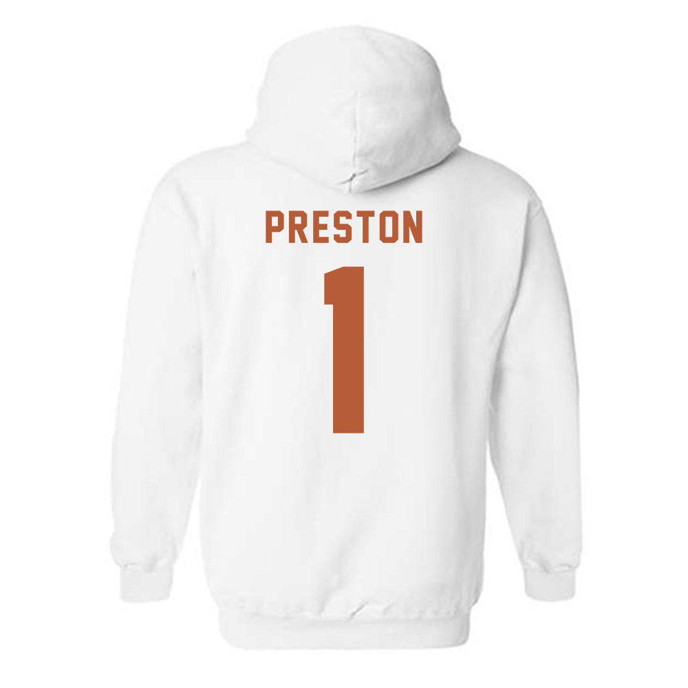 Texas - NCAA Women's Basketball : Bryanna Preston - Classic Shersey Hooded Sweatshirt-1