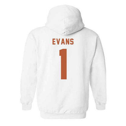 Texas - NCAA Men's Basketball : Amari Evans - Classic Shersey Hooded Sweatshirt-1
