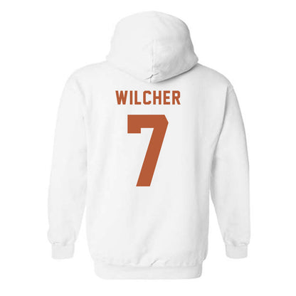 Texas - NCAA Men's Basketball : Simeon Wilcher - Classic Shersey Hooded Sweatshirt-1