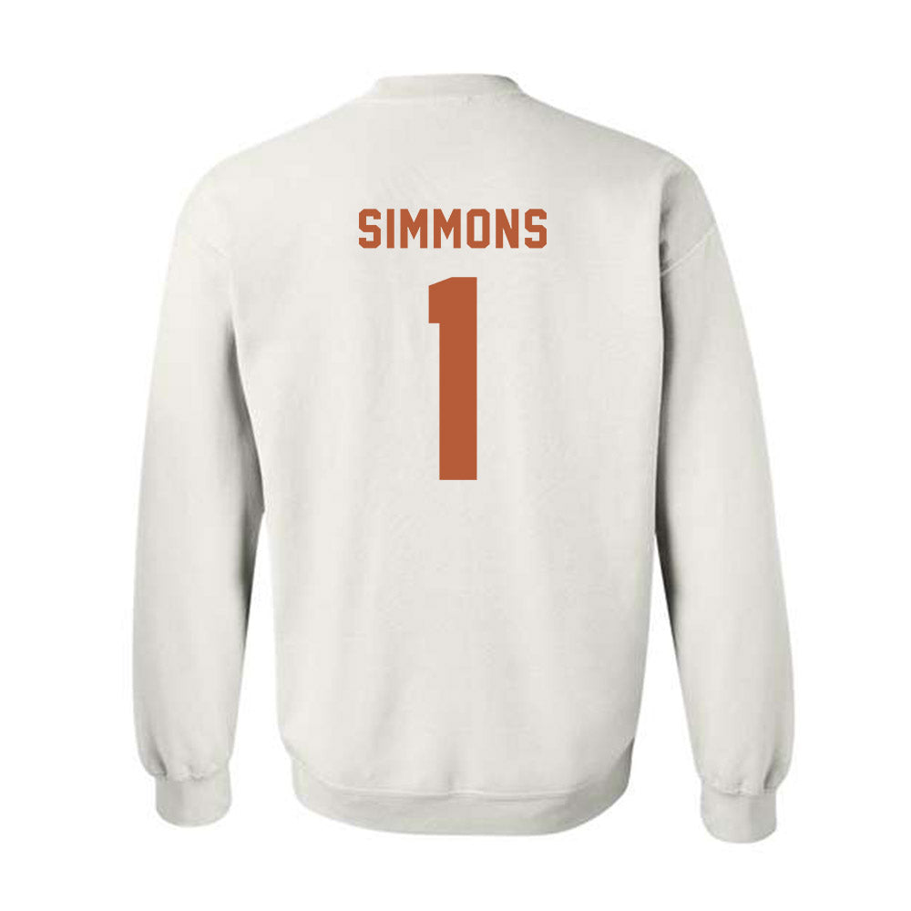 Texas - NCAA Football : Colin Simmons - Classic Shersey Crewneck Sweatshirt-1