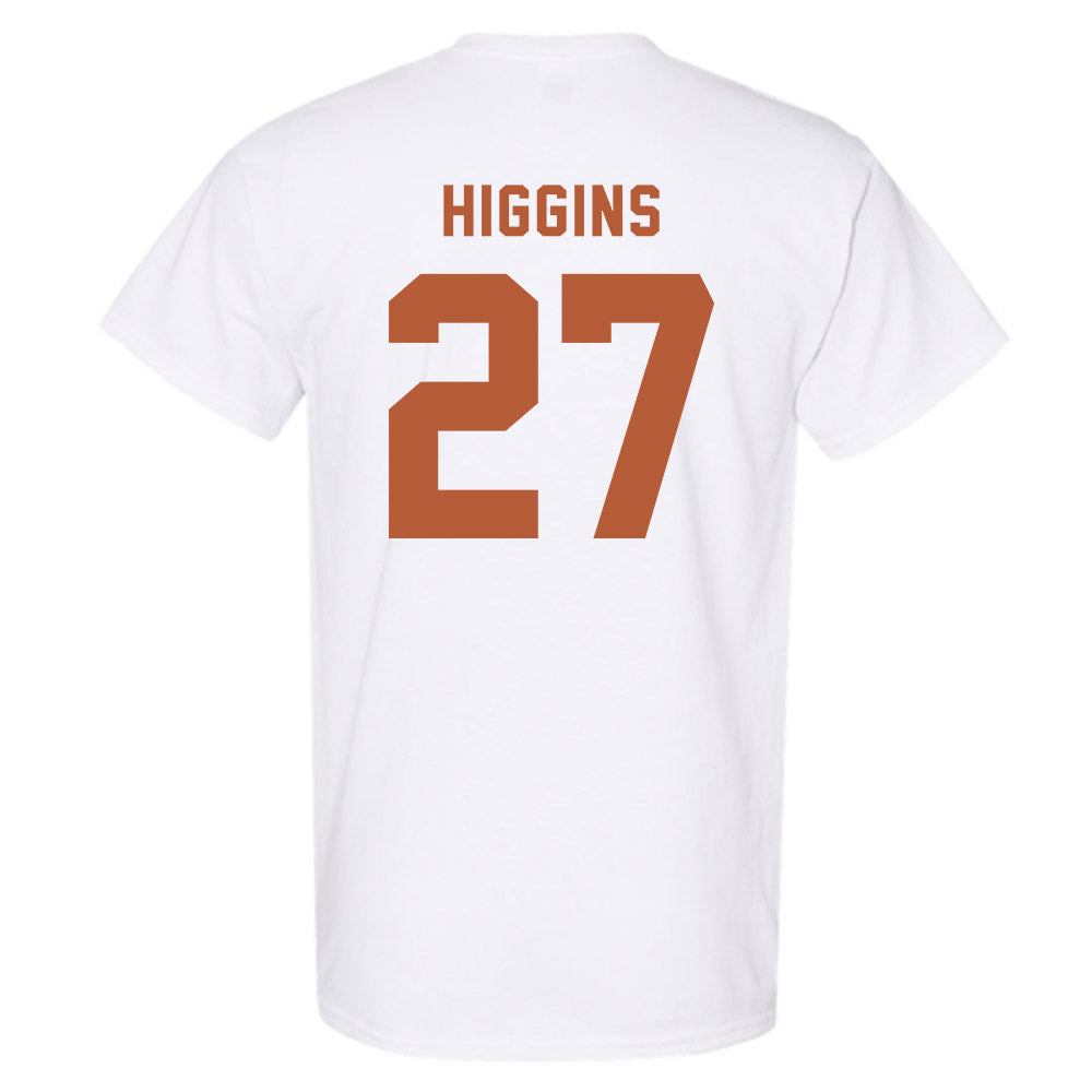Texas - NCAA Baseball : Cal Higgins - Classic Shersey T-Shirt-3