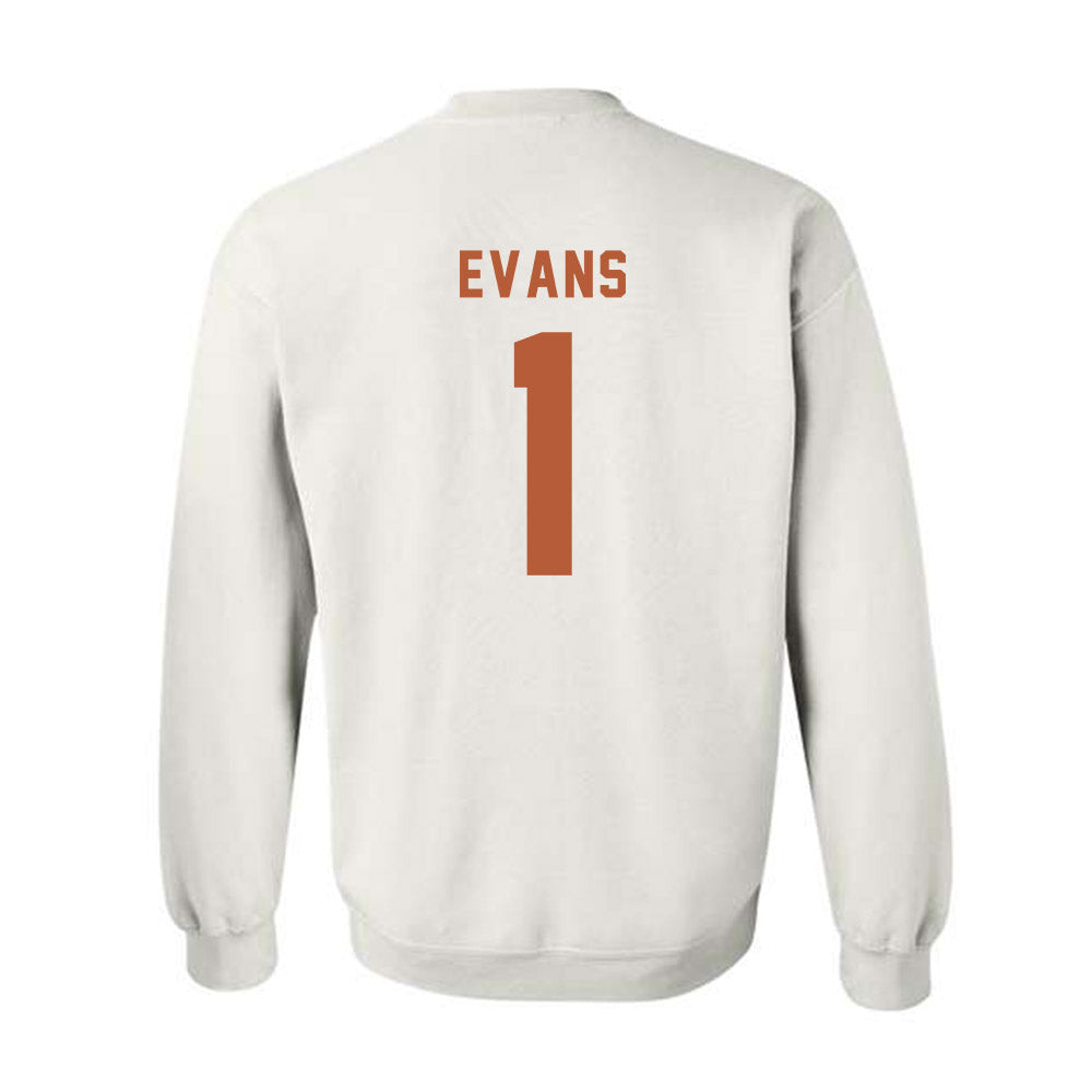 Texas - NCAA Men's Basketball : Amari Evans - Classic Shersey Crewneck Sweatshirt-1