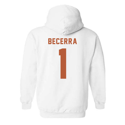 Texas - NCAA Baseball : Temo Becerra - Classic Shersey Hooded Sweatshirt-2