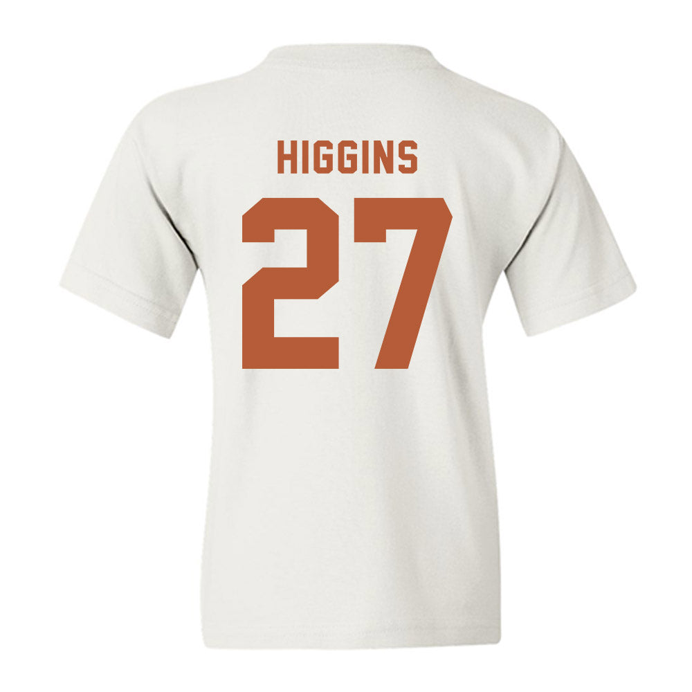 Texas - NCAA Baseball : Cal Higgins - Classic Shersey Youth T-Shirt-2