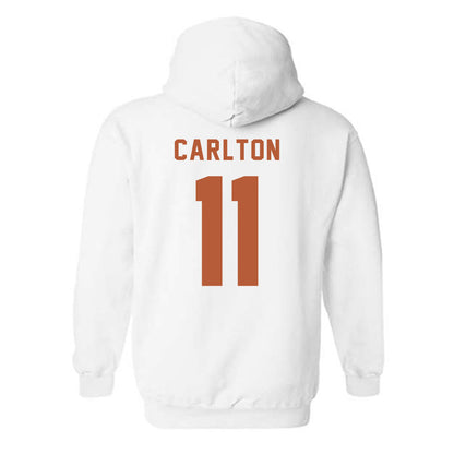 Texas - NCAA Women's Basketball : Justice Carlton - Classic Shersey Hooded Sweatshirt-1