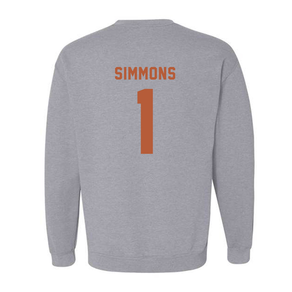Texas - NCAA Football : Colin Simmons - Classic Shersey Crewneck Sweatshirt-1