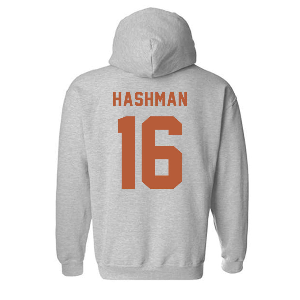 Texas - NCAA Beach Volleyball : Katie Hashman - Classic Shersey Hooded Sweatshirt-1