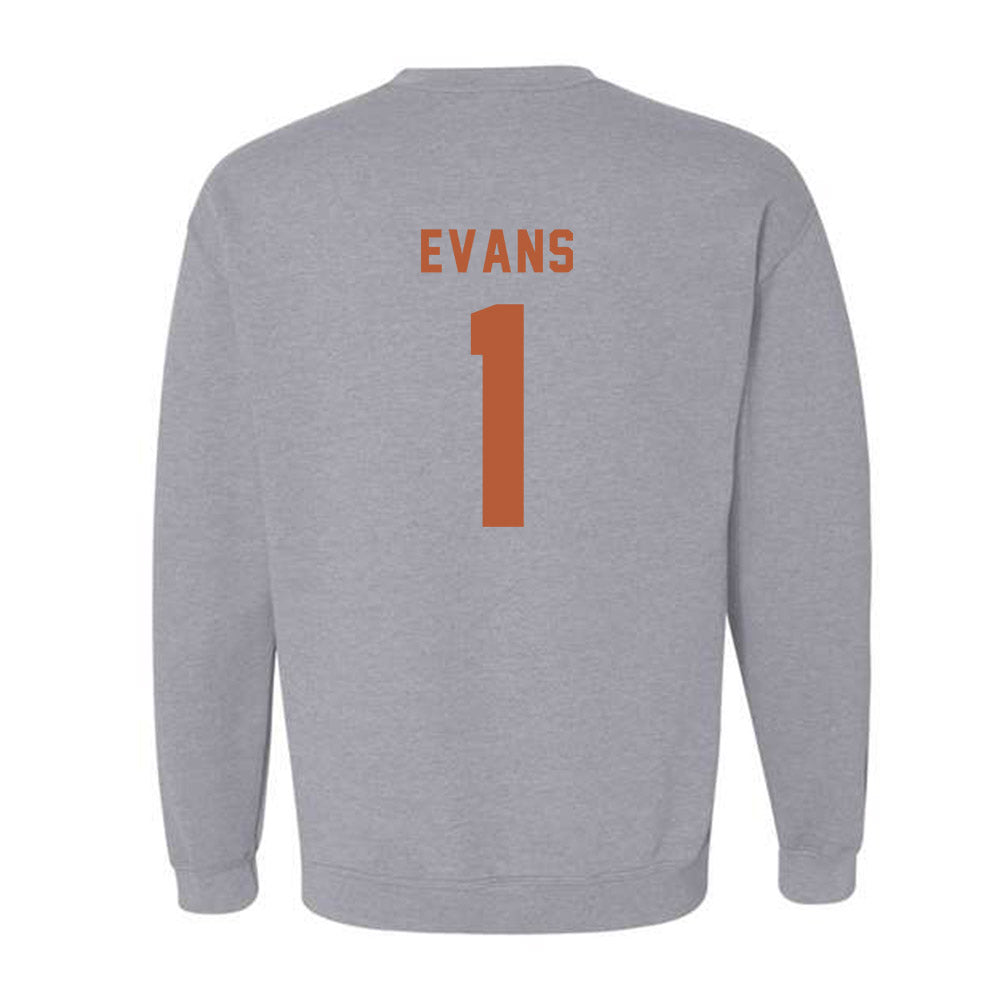 Texas - NCAA Men's Basketball : Amari Evans - Classic Shersey Crewneck Sweatshirt-1