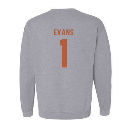 Texas - NCAA Men's Basketball : Amari Evans - Classic Shersey Crewneck Sweatshirt-1