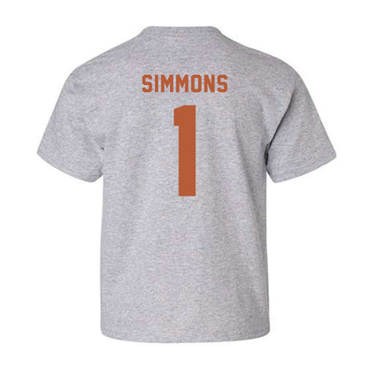Texas - NCAA Football : Colin Simmons - Classic Shersey Youth T-Shirt-1
