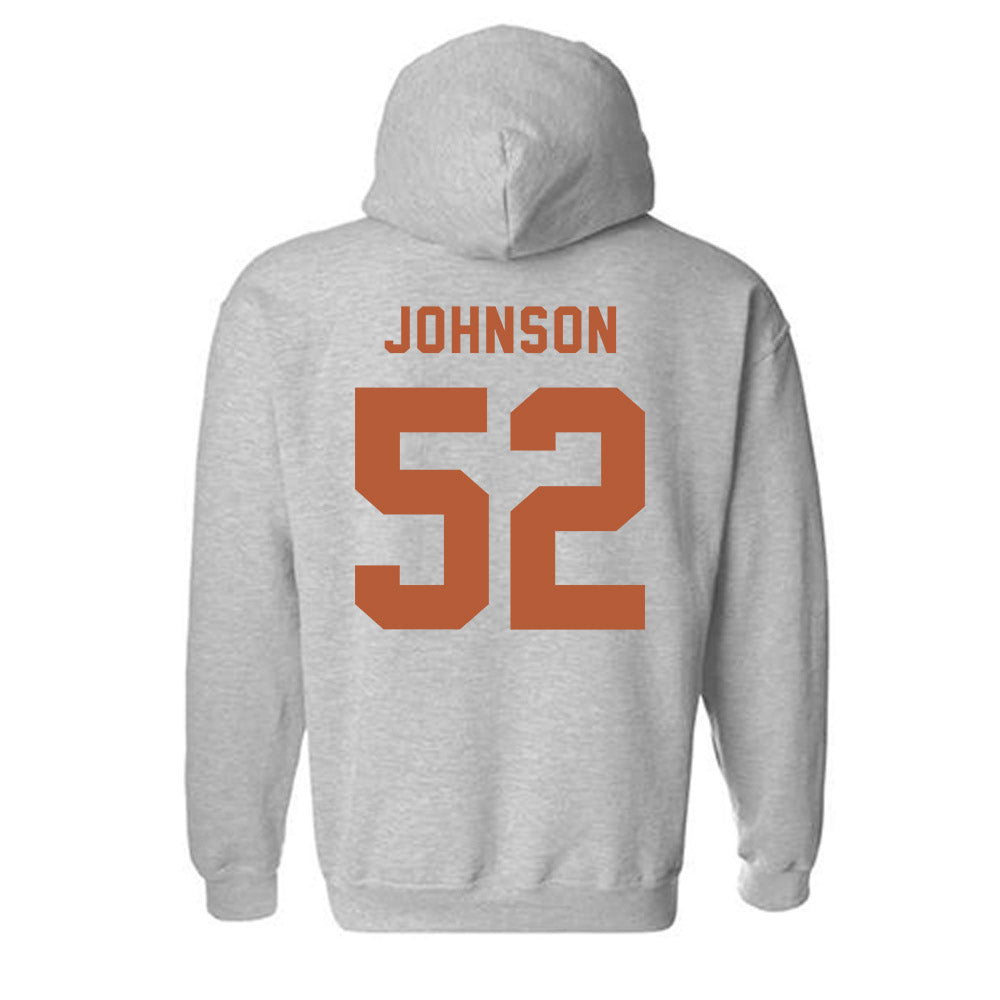 Texas - NCAA Football : James Johnson - Classic Shersey Hooded Sweatshirt-1