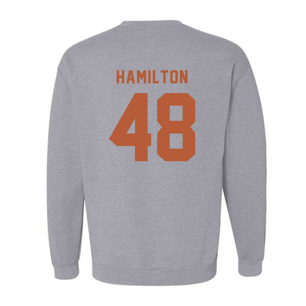 Texas - NCAA Baseball : Hudson Hamilton - Classic Shersey Crewneck Sweatshirt-1
