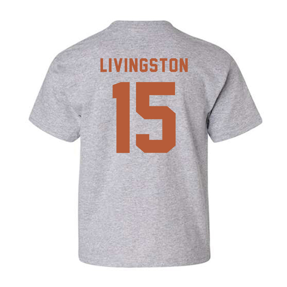 Texas - NCAA Baseball : Josh Livingston - Classic Shersey Youth T-Shirt-1