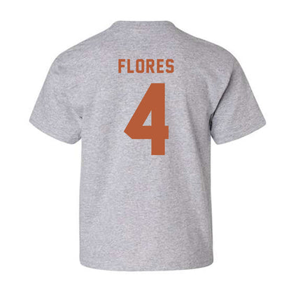 Texas - NCAA Baseball : Jason Flores - Classic Shersey Youth T-Shirt-1