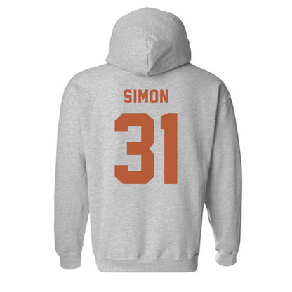 Texas - NCAA Football : James Simon - Classic Shersey Hooded Sweatshirt-1