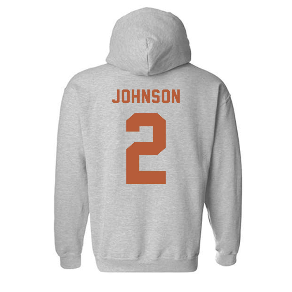 Texas - NCAA Men's Basketball : Isaiah Johnson - Classic Shersey Hooded Sweatshirt-1