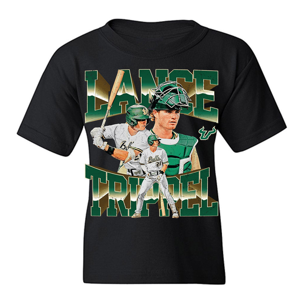 USF - NCAA Baseball : Lance Trippel - Collage Youth T-Shirt-0
