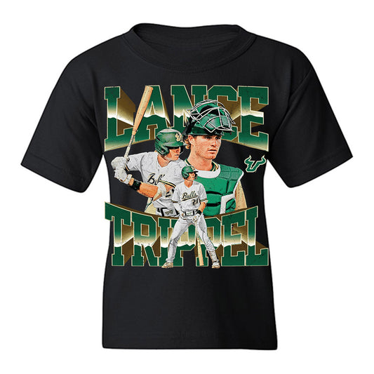 USF - NCAA Baseball : Lance Trippel - Collage Youth T-Shirt-0