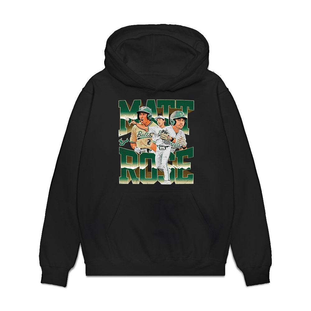USF - NCAA Baseball : Matt Rose - Collage Premium Hooded Sweatshirt-0