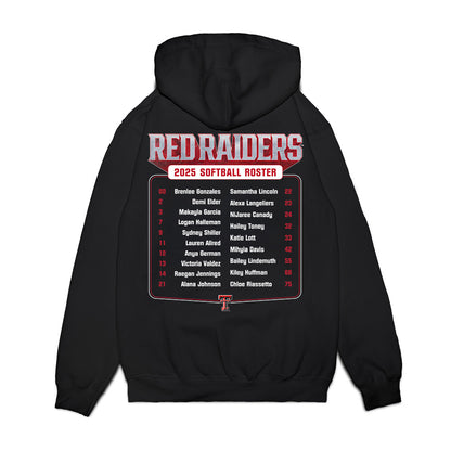 Texas Tech - NCAA Softball : - Roster Premium Hooded Sweatshirt-1