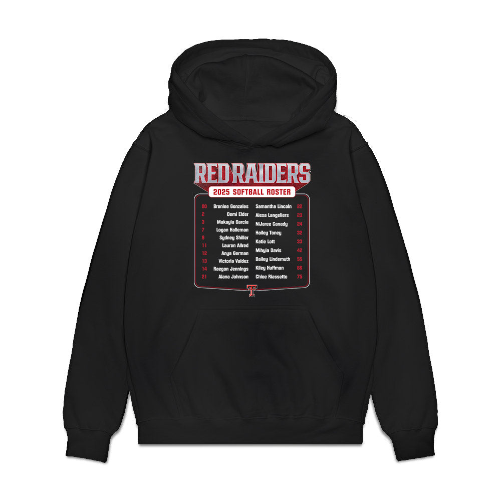 Texas Tech - NCAA Softball : - Roster Premium Hooded Sweatshirt-0
