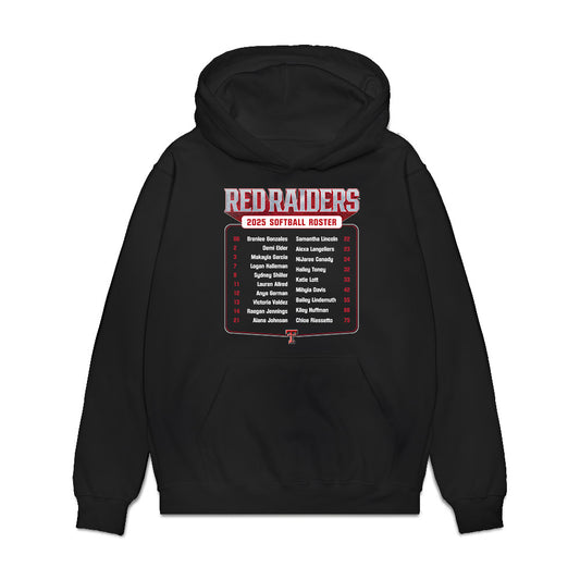 Texas Tech - NCAA Softball : - Roster Premium Hooded Sweatshirt-0
