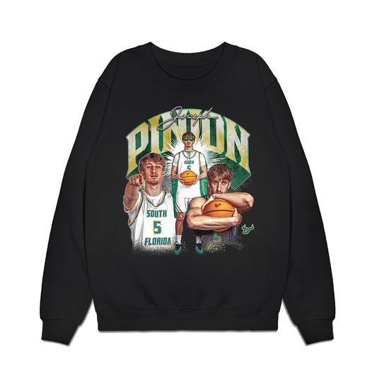 USF - NCAA Men's Basketball : Joseph Pinion - Caricature Premium Crewneck Sweatshirt-0