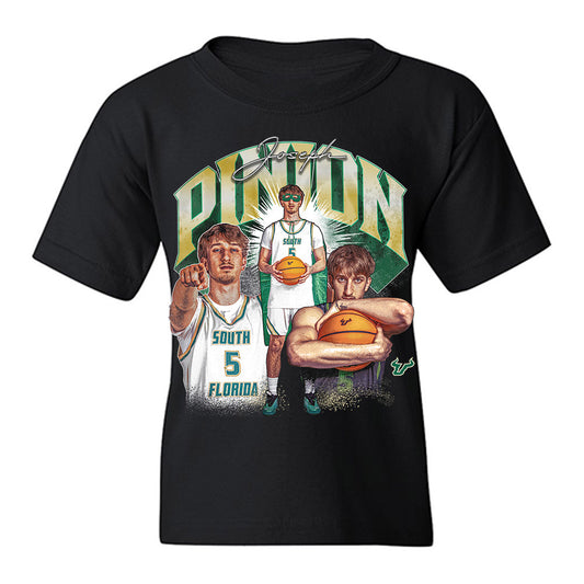 USF - NCAA Men's Basketball : Joseph Pinion - Caricature Youth T-Shirt-0